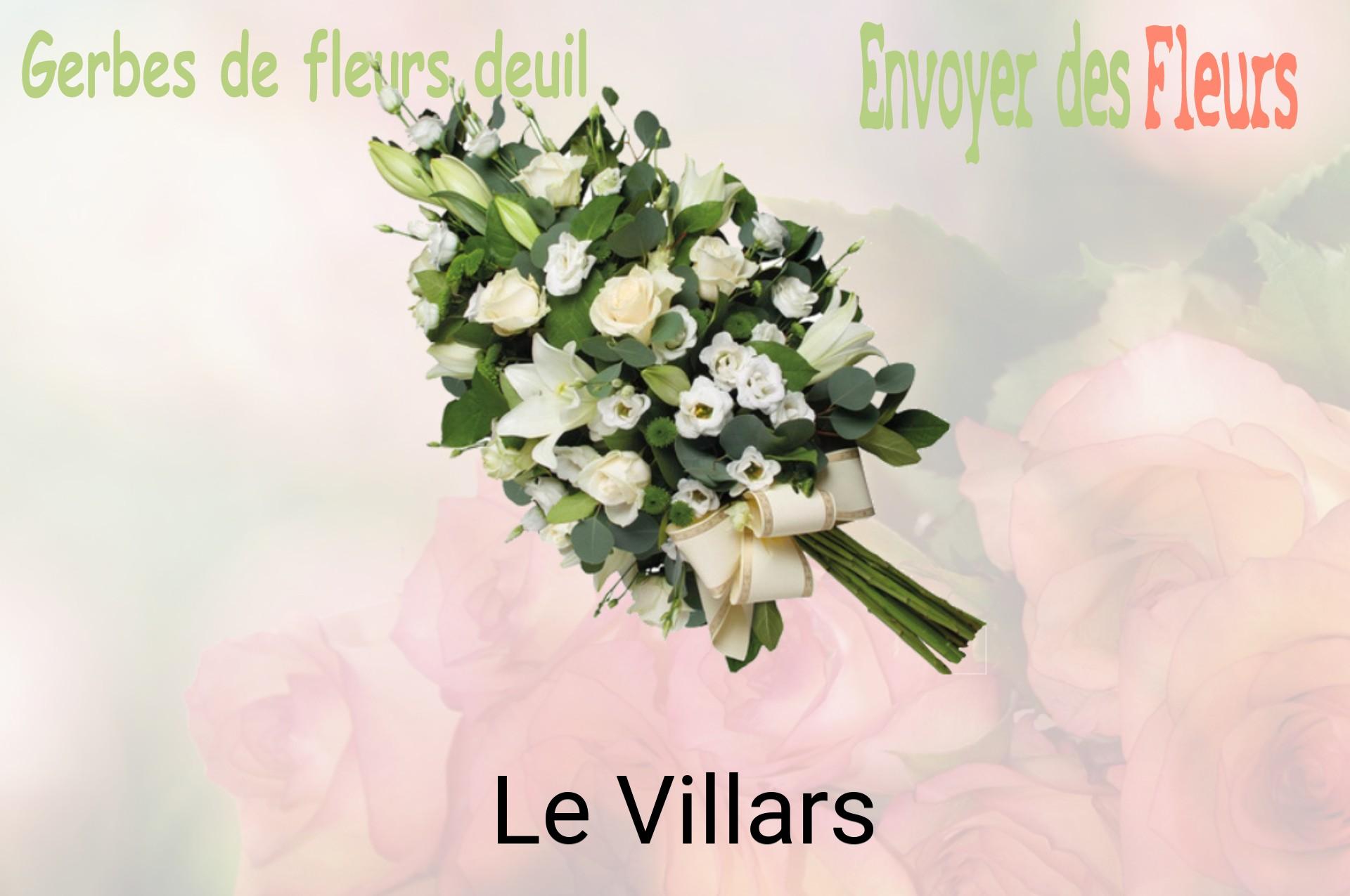 Gerbe de fleurs de deuil livrée à Le Villars